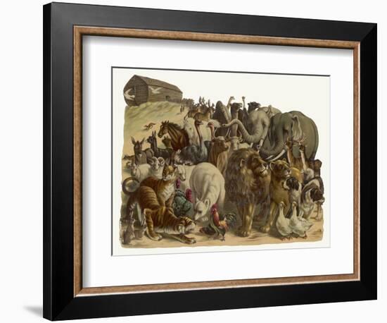 The Animals Emerge Two by Two from Noah's Ark-null-Framed Photographic Print