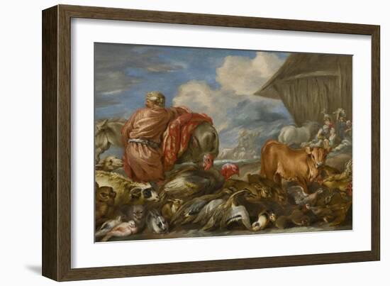 The Animals Entering Noahs Ark by Giovanni Benedetto Castiglione-Giovanni Benedetto Castiglione-Framed Giclee Print