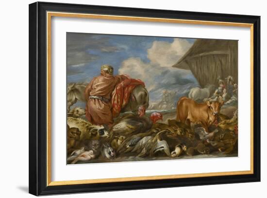 The Animals Entering Noahs Ark by Giovanni Benedetto Castiglione-Giovanni Benedetto Castiglione-Framed Giclee Print