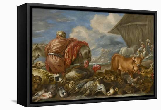 The Animals Entering Noahs Ark by Giovanni Benedetto Castiglione-Giovanni Benedetto Castiglione-Framed Premier Image Canvas