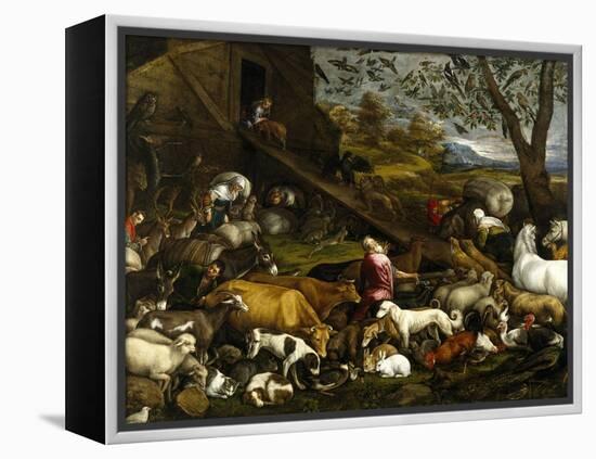 The Animals Entering the Arc, Ca. 1570-Jacopo Bassano-Framed Premier Image Canvas