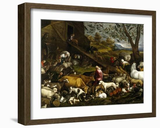 The Animals Entering the Arc, Ca. 1570-Jacopo Bassano-Framed Giclee Print