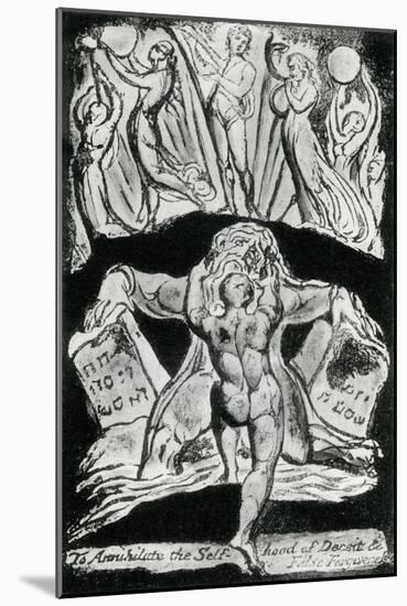 The Annihilation of the Self-Hood by William Blake-William Blake-Mounted Giclee Print