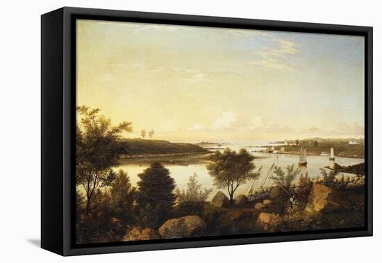 The Annisquam River Looking Toward Ipswich Bay-Fitz Hugh Lane-Framed Premier Image Canvas