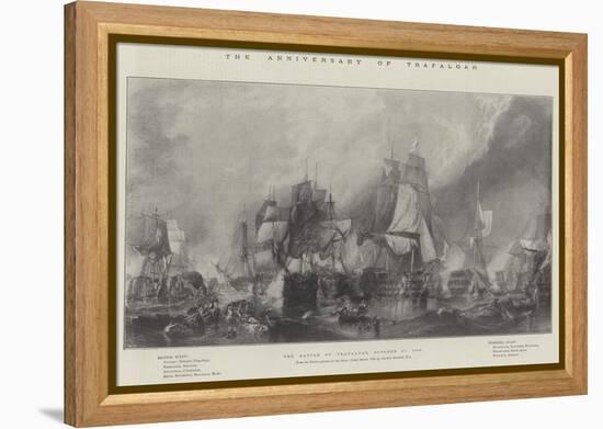 The Anniversary of Trafalgar, the Battle of Trafalgar, 21 October 1805-null-Framed Premier Image Canvas