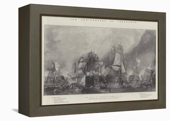 The Anniversary of Trafalgar, the Battle of Trafalgar, 21 October 1805-null-Framed Premier Image Canvas