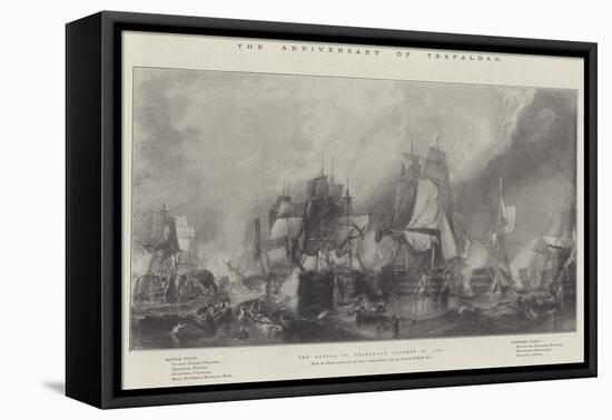 The Anniversary of Trafalgar, the Battle of Trafalgar, 21 October 1805-null-Framed Premier Image Canvas