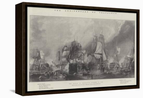 The Anniversary of Trafalgar, the Battle of Trafalgar, 21 October 1805-null-Framed Premier Image Canvas