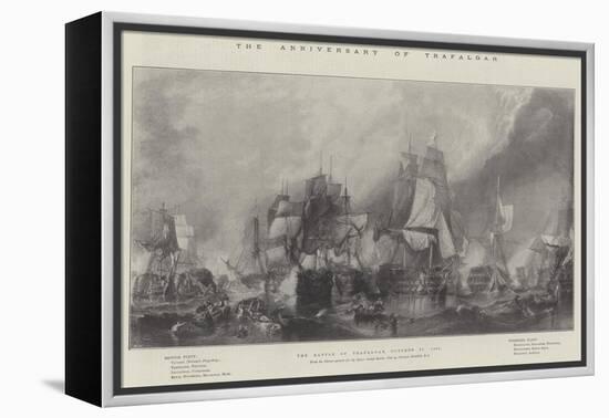 The Anniversary of Trafalgar, the Battle of Trafalgar, 21 October 1805-null-Framed Premier Image Canvas