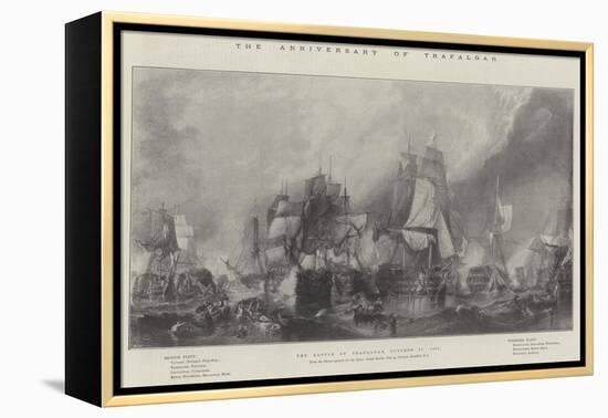 The Anniversary of Trafalgar, the Battle of Trafalgar, 21 October 1805-null-Framed Premier Image Canvas