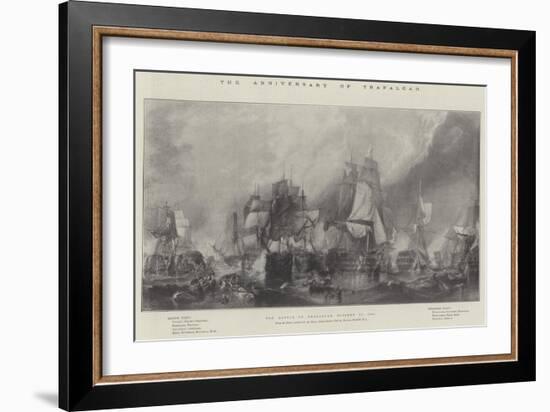 The Anniversary of Trafalgar, the Battle of Trafalgar, 21 October 1805-null-Framed Giclee Print