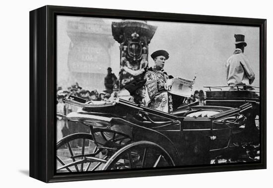 The Announcment of the Treaty of Versailles Throughout England by Royal Proclamation, 1919-null-Framed Premier Image Canvas