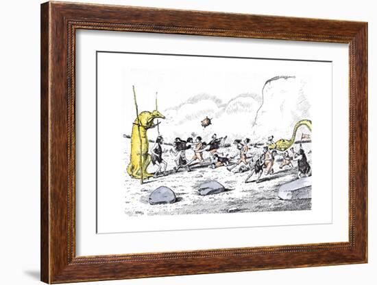 The Annual Football Match Between the Old Red Sandstone Rovers and the Pliocene Wanderers Was Immen-Edward Tennyson Reed-Framed Giclee Print