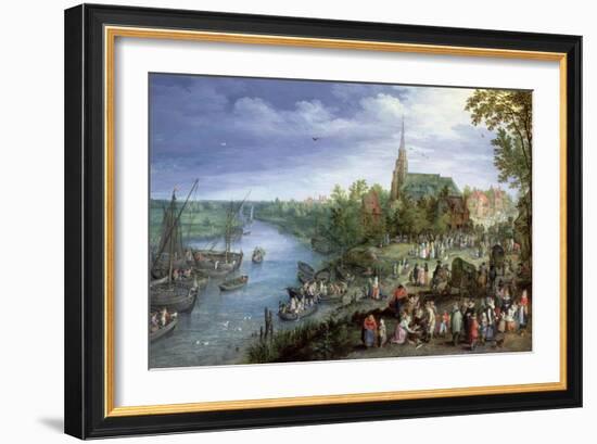 The Annual Parish Fair in Schelle, 1614-Jan Brueghel the Elder-Framed Giclee Print