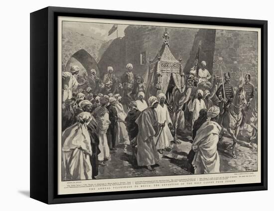 The Annual Pilgrimage to Mecca, the Departure of the Holy Carpet from Jeddeh-Oswaldo Tofani-Framed Premier Image Canvas