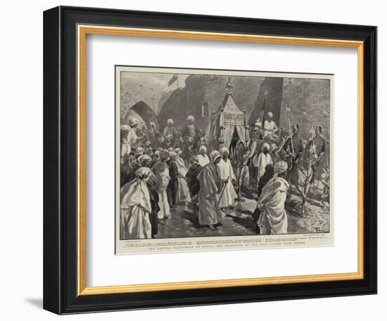 The Annual Pilgrimage to Mecca, the Departure of the Holy Carpet from Jeddeh-Oswaldo Tofani-Framed Giclee Print