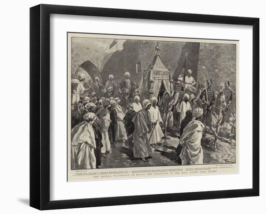 The Annual Pilgrimage to Mecca, the Departure of the Holy Carpet from Jeddeh-Oswaldo Tofani-Framed Giclee Print