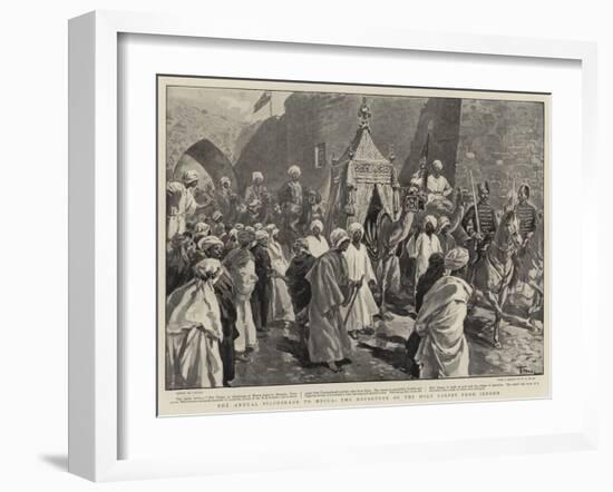 The Annual Pilgrimage to Mecca, the Departure of the Holy Carpet from Jeddeh-Oswaldo Tofani-Framed Giclee Print