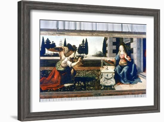 The Annunciation, 1472-1475-Leonardo da Vinci-Framed Giclee Print