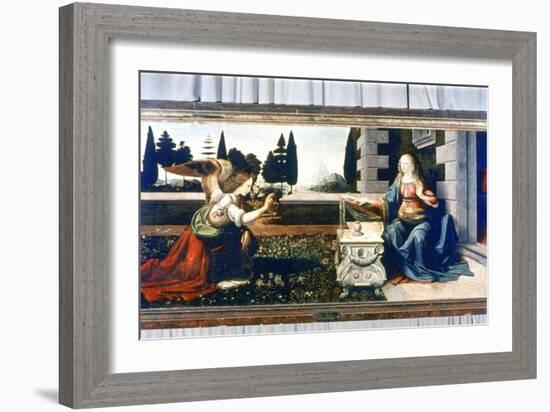 The Annunciation, 1472-1475-Leonardo da Vinci-Framed Giclee Print
