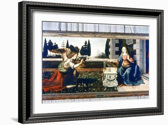 The Annunciation, 1472-1475-Leonardo da Vinci-Framed Giclee Print