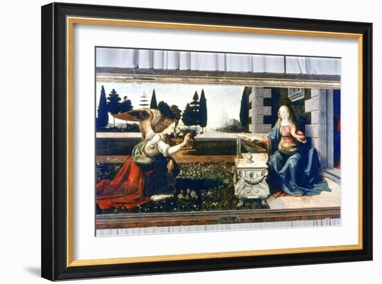 The Annunciation, 1472-1475-Leonardo da Vinci-Framed Giclee Print