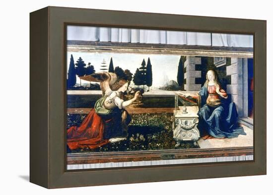 The Annunciation, 1472-1475-Leonardo da Vinci-Framed Premier Image Canvas