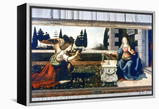 The Annunciation, 1472-1475-Leonardo da Vinci-Framed Premier Image Canvas