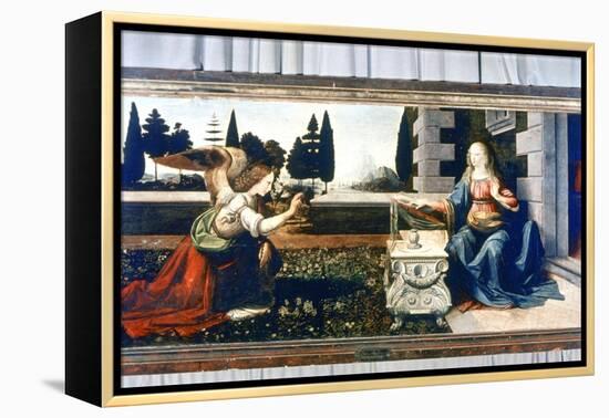 The Annunciation, 1472-1475-Leonardo da Vinci-Framed Premier Image Canvas