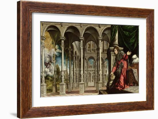 The Annunciation, 1545-50-Paris Bordone-Framed Giclee Print