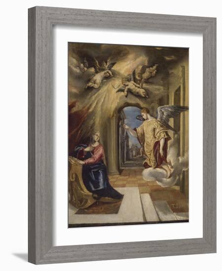 The Annunciation, 1570-1572-El Greco-Framed Giclee Print