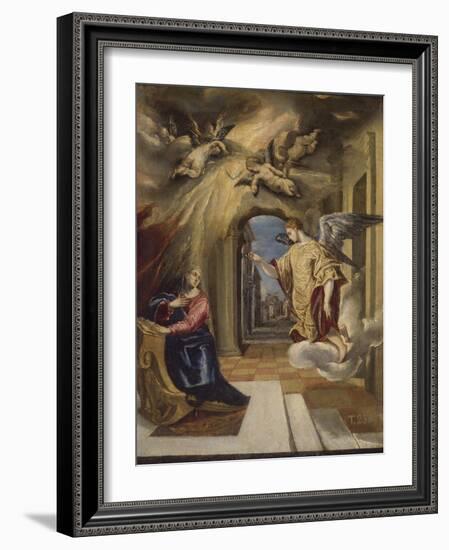 The Annunciation, 1570-1572-El Greco-Framed Giclee Print