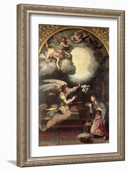 The Annunciation, 1579-Alessandro Allori-Framed Giclee Print