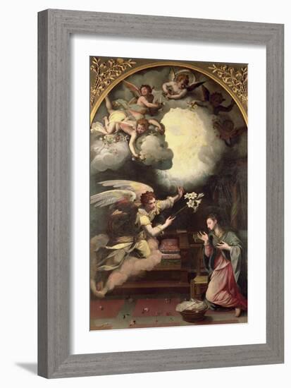 The Annunciation, 1579-Alessandro Allori-Framed Giclee Print