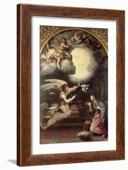 The Annunciation, 1579-Alessandro Allori-Framed Giclee Print