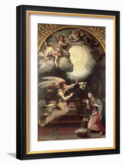 The Annunciation, 1579-Alessandro Allori-Framed Giclee Print