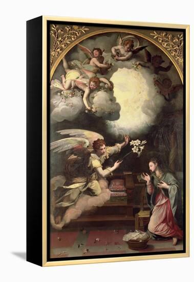 The Annunciation, 1579-Alessandro Allori-Framed Premier Image Canvas