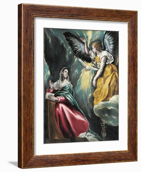 The Annunciation, 1595-1600-El Greco-Framed Giclee Print