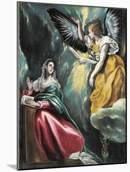 The Annunciation, 1595-1600-El Greco-Mounted Giclee Print