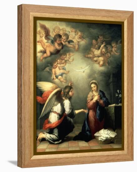 The Annunciation, 1655-65-Bartolomé Estéban Murillo-Framed Premier Image Canvas