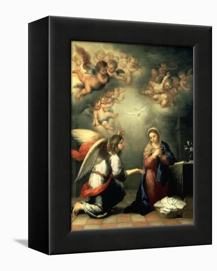 The Annunciation, 1655-65-Bartolomé Estéban Murillo-Framed Premier Image Canvas