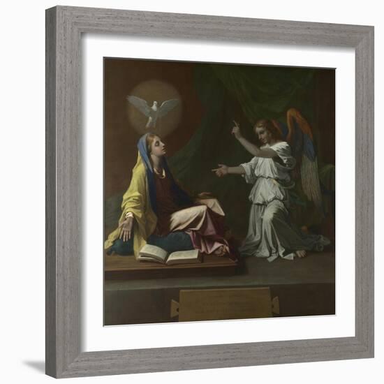 The Annunciation, 1657-Nicolas Poussin-Framed Giclee Print