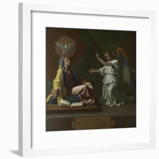 The Annunciation, 1657-Nicolas Poussin-Framed Giclee Print