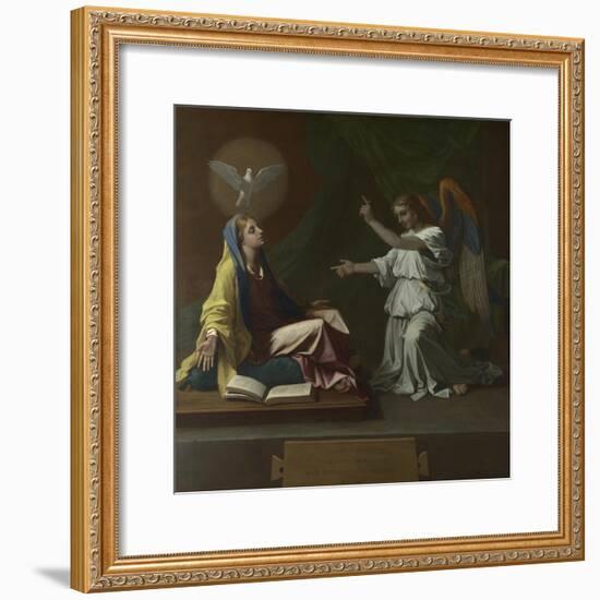 The Annunciation, 1657-Nicolas Poussin-Framed Giclee Print
