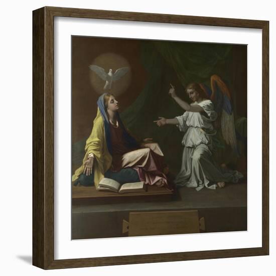 The Annunciation, 1657-Nicolas Poussin-Framed Giclee Print