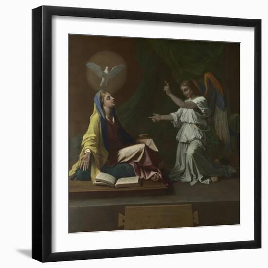 The Annunciation, 1657-Nicolas Poussin-Framed Giclee Print