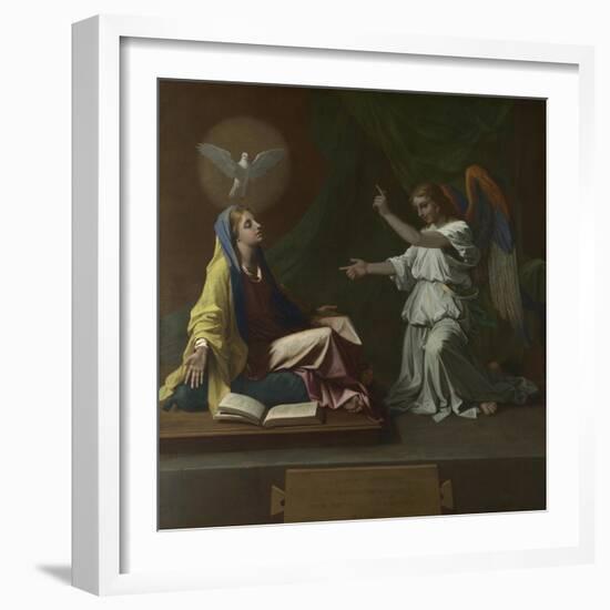 The Annunciation, 1657-Nicolas Poussin-Framed Giclee Print