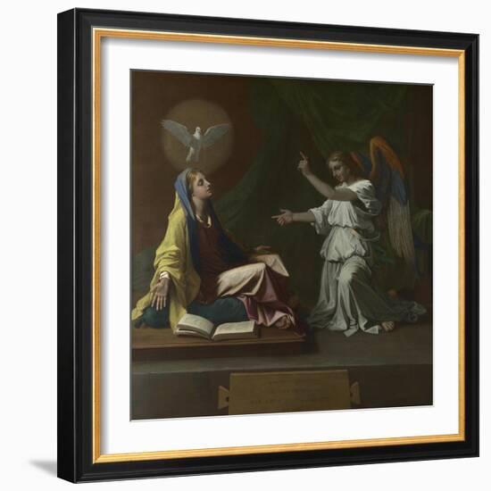 The Annunciation, 1657-Nicolas Poussin-Framed Giclee Print