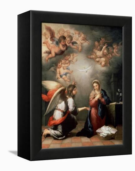 The Annunciation, 1660S-Bartolomé Esteban Murillo-Framed Premier Image Canvas