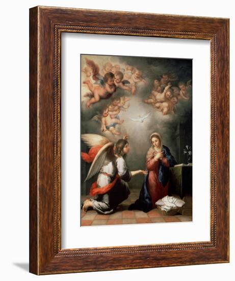 The Annunciation, 1660S-Bartolomé Esteban Murillo-Framed Giclee Print